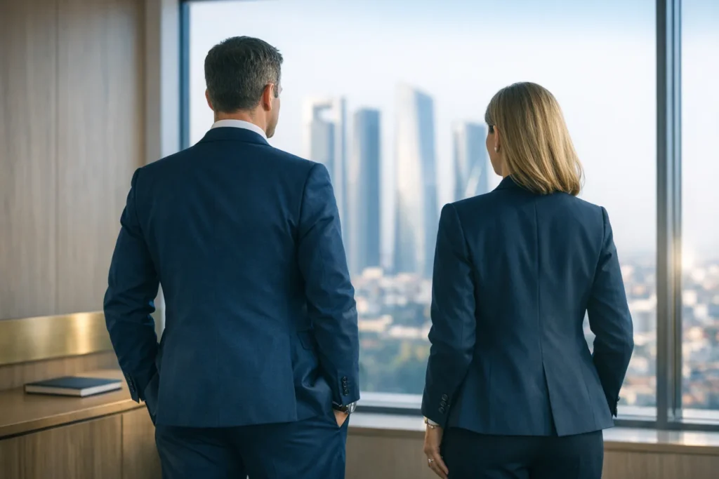 Pareja analizando si elegir hipoteca fija, variable o mixta para comprar su vivienda